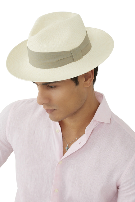 قبعة بنما رافاييل بشريط عريض